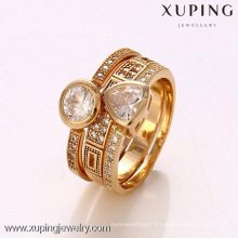 12363- Xuping 18K plaqué or bijoux artificiels anneaux de mode Set anneaux